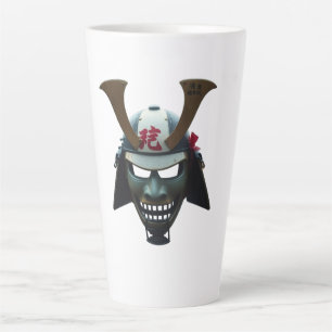Samurai mask latte mug