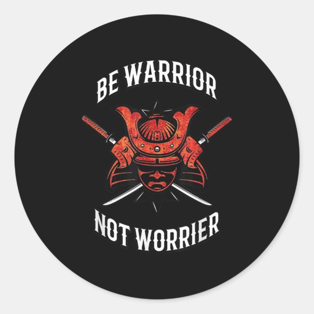 Samurai Motivation, Musashi Srit  Classic Round Sticker (Front)