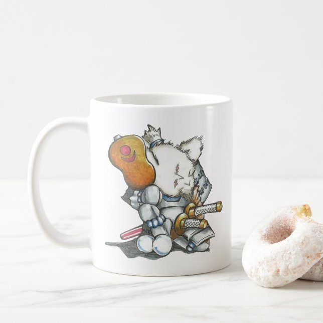 Samurai Mouse in Armour Mug (With Donut)