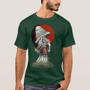 Samurai Mushroom with Sword at Sunset (2) T-Shirt