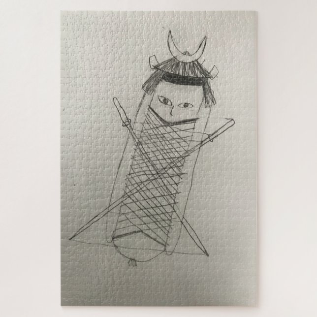 Samurai ninja hotdog jigsaw puzzle (Vertical)