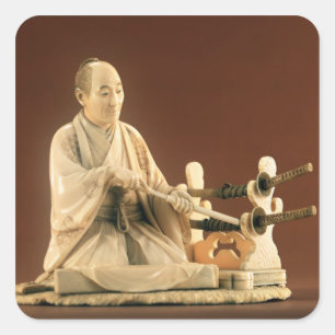 Samurai, Okinomo, Edo Period Square Sticker