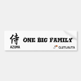 Samurai One Big Family Donation Sticker