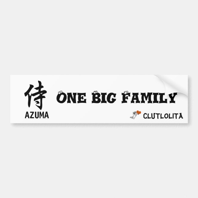 Samurai One Big Family Donation Sticker (Front)