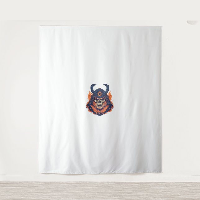 Samurai Oni Skull Tapestry (Front)