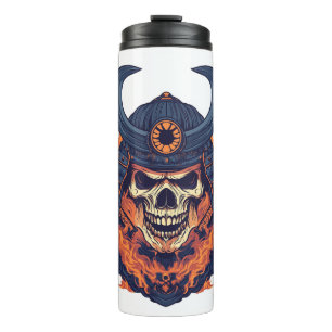 Samurai Oni Skull Thermal Tumbler