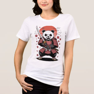 Samurai Panda Bear Women's Tri-blend T-Shirt Shirt