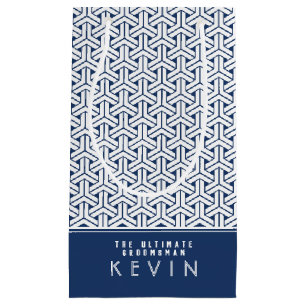 Samurai Pattern Personalised Groomsman Small Gift Bag