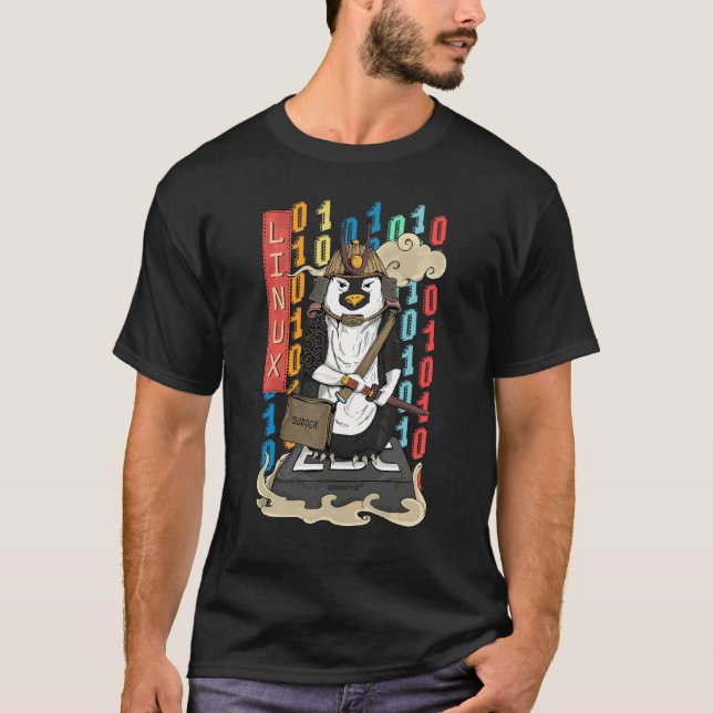 Samurai Penguin  A Linux Penguin T-Shirt (Front)