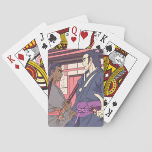 samurai playing cards