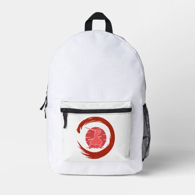 samurai printed backpack (Front)