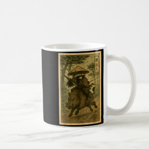 Samurai Raccoon Ronin Riding Boar Japanese Forest Coffee Mug