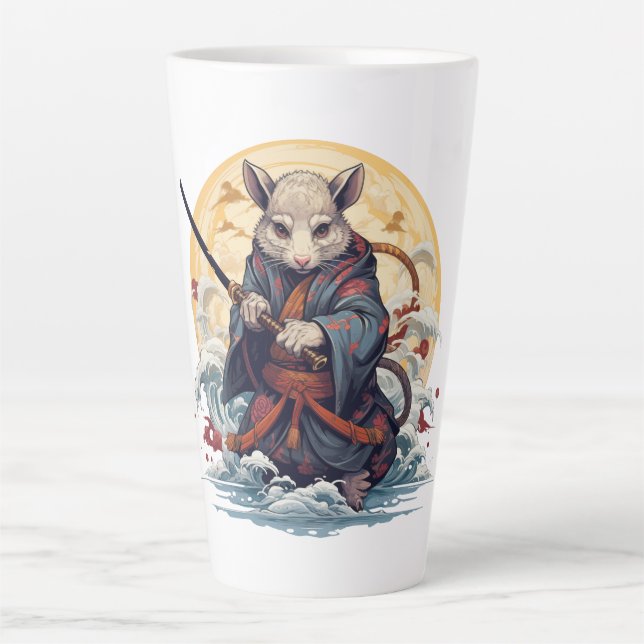 Samurai Rat  Latte Mug (Front)