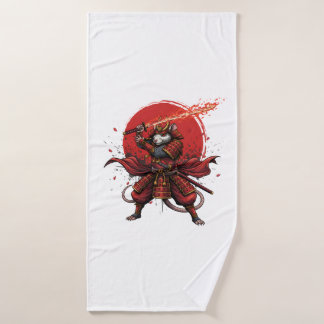  Samurai Rat warrior  Bath Towel