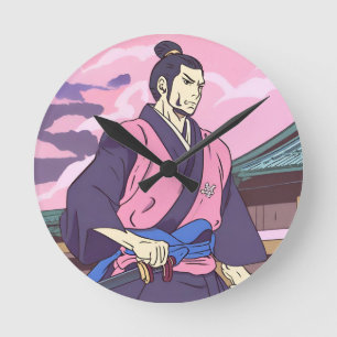 samurai round clock