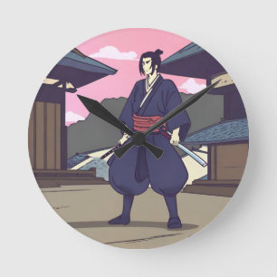 samurai round clock