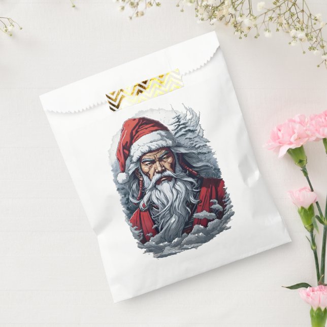 Samurai Santa Warrior Christmas Art Gift  Favour Bag (Sealed)