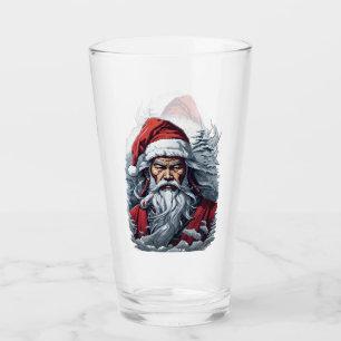 Samurai Santa Warrior Christmas Art Gift Glass
