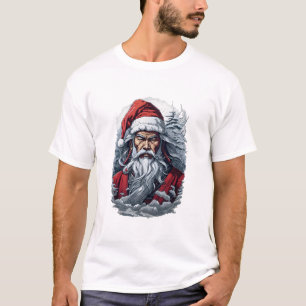 Samurai Santa Warrior Christmas Art Gift  T-Shirt