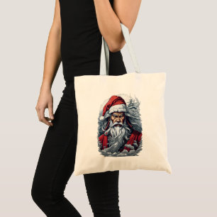 Samurai Santa Warrior Christmas Art Gift  Tote Bag