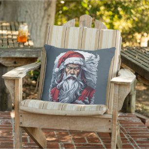 Samurai Santa Warrior Christmas  Cushion