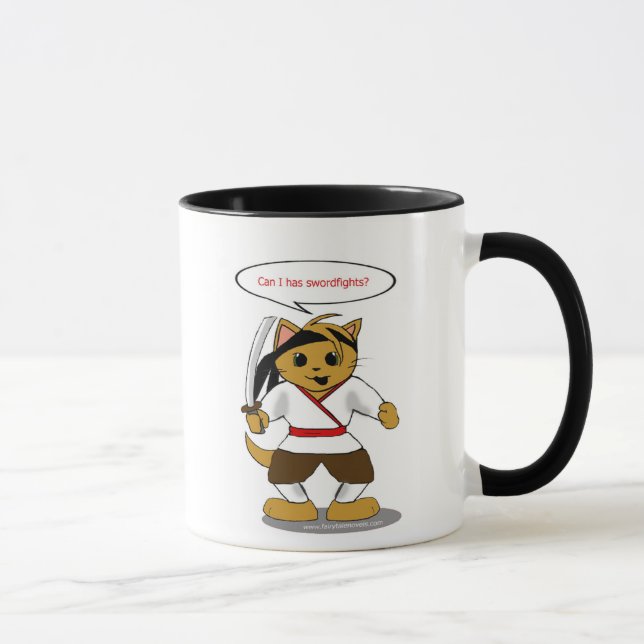 Samurai Security Cat Mug (Right)
