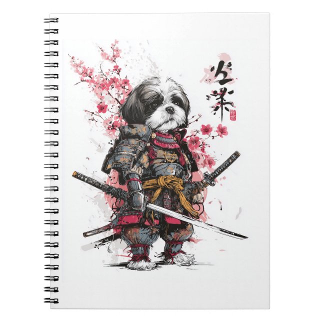 Samurai Shih Tzu � Epic Warrior Dog Notebook (Front)