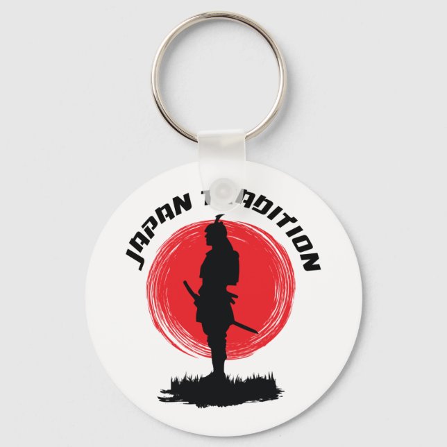 Samurai Shogun Warrior Japan Tradition Key Ring (Front)