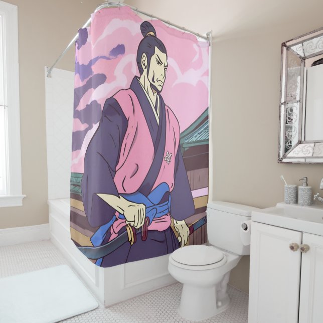 samurai shower curtain (In Situ)