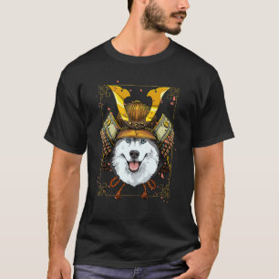 Samurai Siberian Husky Dog Japanese Warrior Bushi T-Shirt
