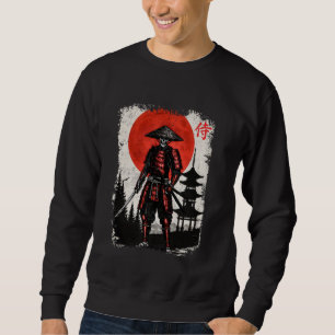 Samurai Skeleton Japanese Vintage Graphic Ukiyo e Sweatshirt