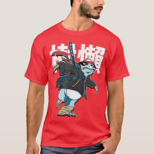 Samurai Sloth Cartoon Funny (2) T-Shirt