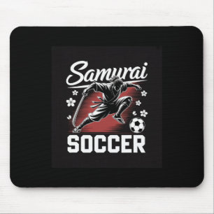 Samurai Soccer Warrior Spirit Footll Katana Blade Mouse Pad