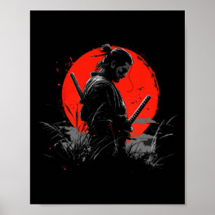 Samurai Spirit Graphic Modern Warrior's  Poster