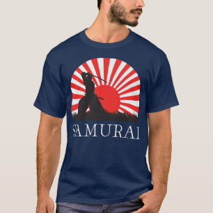 Samurai Sun Japanese Ancient Warrior Retro Bushido T-Shirt