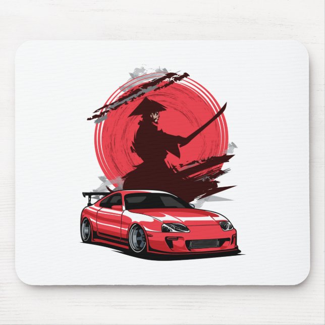 Samurai Supra Japanese Car Mouse Pad (Front)
