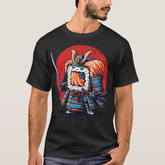 Samurai Sushi Japanese Warrior Class Shogun T-Shirt (Front)