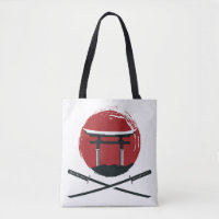 Samurai sword icon with Torii gate cartoon vintage