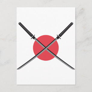 samurai sword postcard