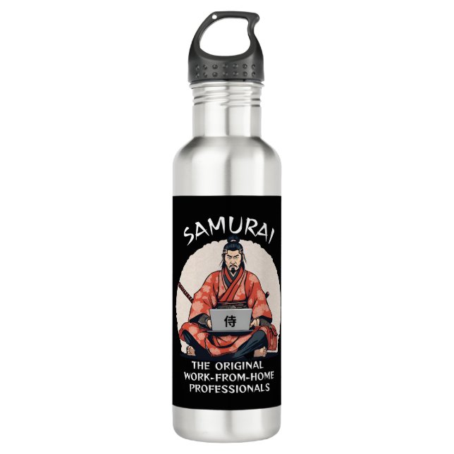 Samurai: The Original Work-From-Home Professionals 710 Ml Water Bottle (Front)