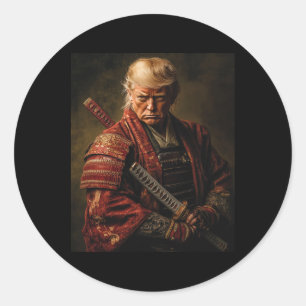 Samurai Trump - Funny Graphic Tee  Classic Round Sticker