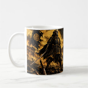 Samurai Victory (勝) – Golden Battlefield Japanese  Coffee Mug