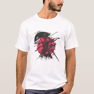 Samurai Warrior Art T-Shirt – Japanese Ink Style M