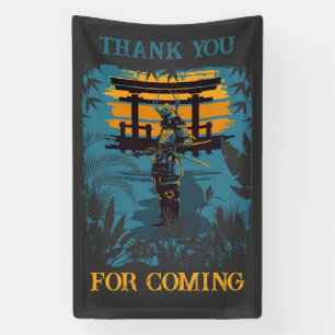 Samurai Warrior Birthday Party Custom Banner