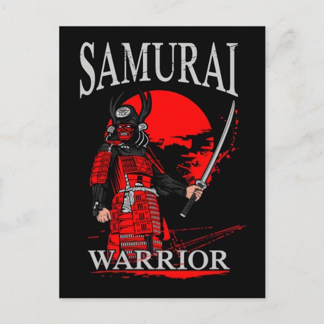 Samurai Warrior Blade: Bold Brushstroke Battle Ban Postcard (Front)