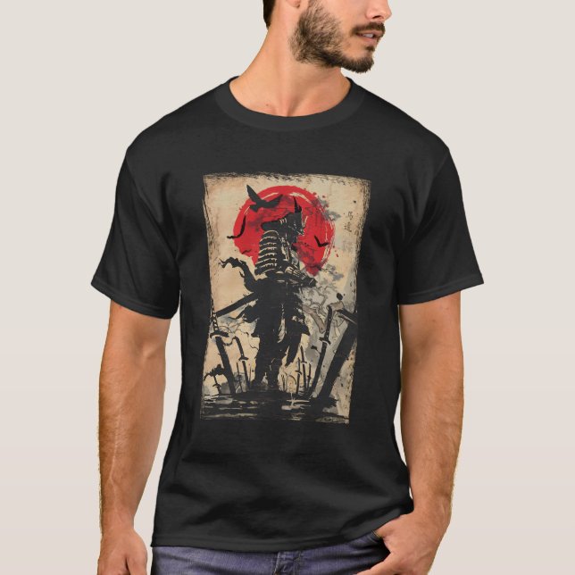 Samurai Warrior Bushido Code Japanese Swordsmen T-Shirt (Front)