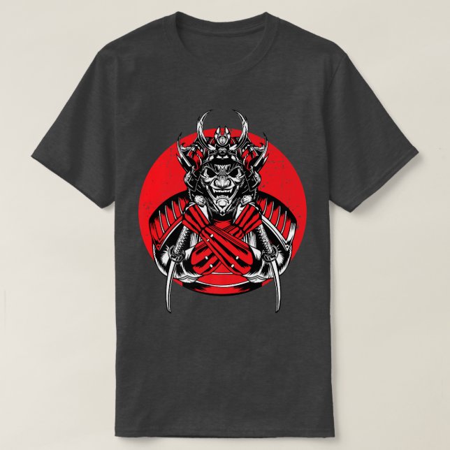 Samurai Warrior Bushido Sword Martial Arts Retro G T-Shirt (Design Front)