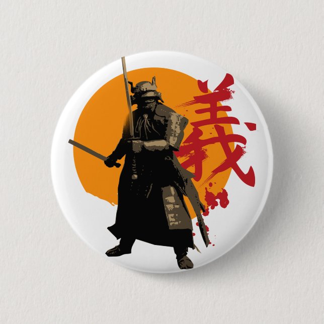 Samurai Warrior Button (Front)