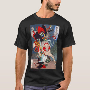 Samurai Warrior Fighting on a Horse, Yoshitoshi T-Shirt