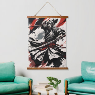 Samurai Warrior  Hanging Tapestry